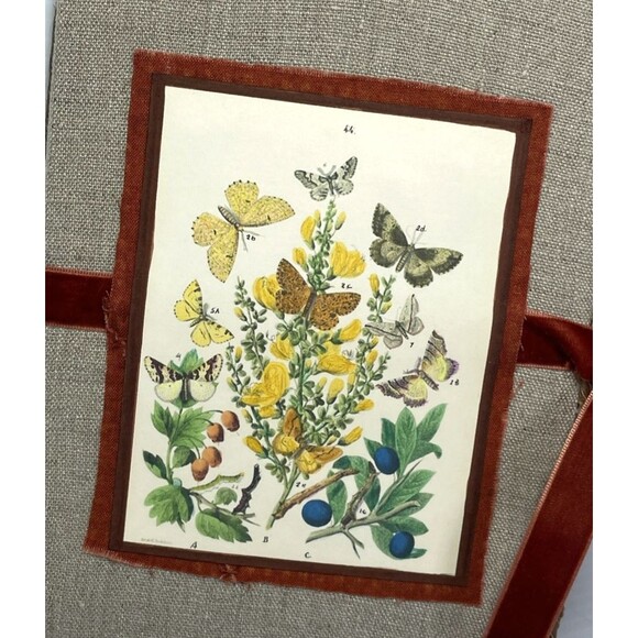 Junk Journal  Folio Waterfall Pages Altered Paper Sampler Booklet Fabric Cover - Picture 3 of 16